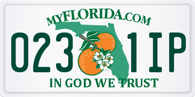 FL license plate 0231IP