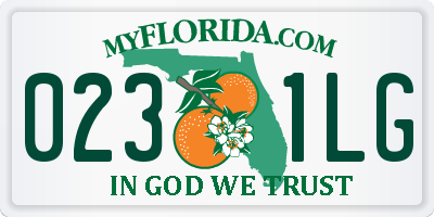 FL license plate 0231LG