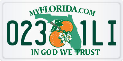 FL license plate 0231LI
