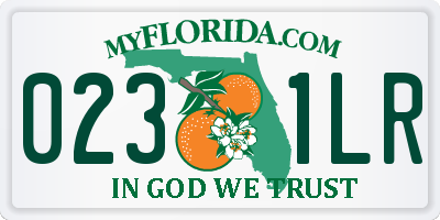 FL license plate 0231LR
