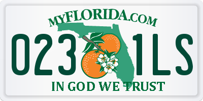FL license plate 0231LS