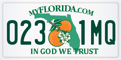 FL license plate 0231MQ