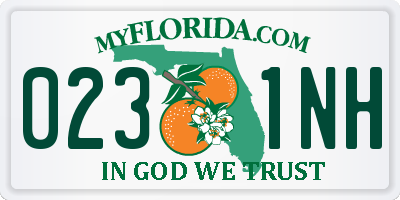 FL license plate 0231NH