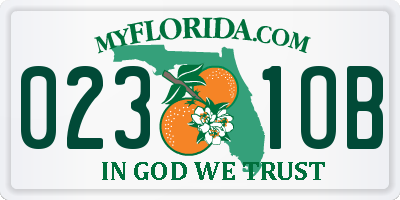 FL license plate 0231OB