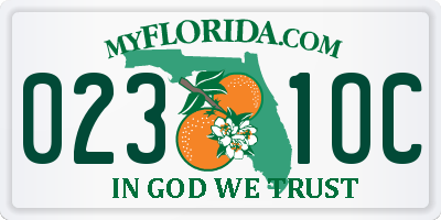 FL license plate 0231OC
