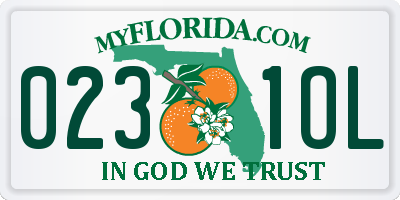 FL license plate 0231OL