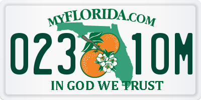 FL license plate 0231OM