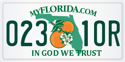 FL license plate 0231OR