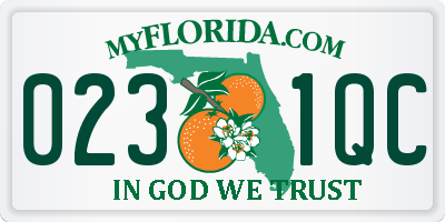 FL license plate 0231QC