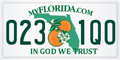 FL license plate 0231QO