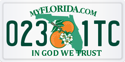 FL license plate 0231TC