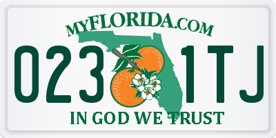 FL license plate 0231TJ