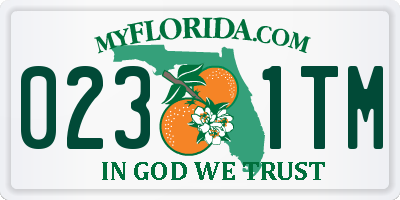 FL license plate 0231TM