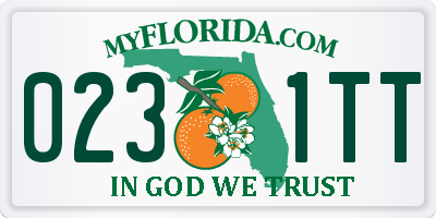 FL license plate 0231TT