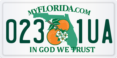 FL license plate 0231UA