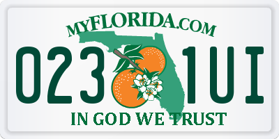 FL license plate 0231UI