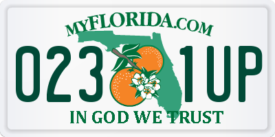 FL license plate 0231UP