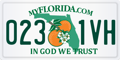 FL license plate 0231VH