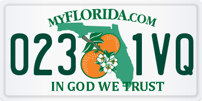 FL license plate 0231VQ