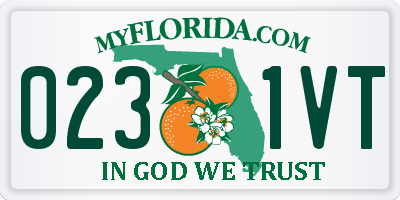 FL license plate 0231VT