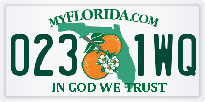 FL license plate 0231WQ