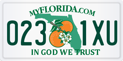 FL license plate 0231XU