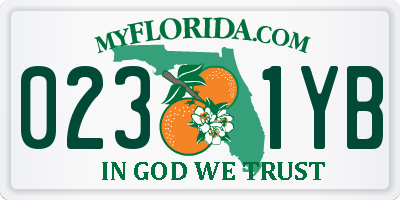 FL license plate 0231YB