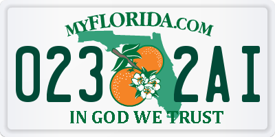 FL license plate 0232AI