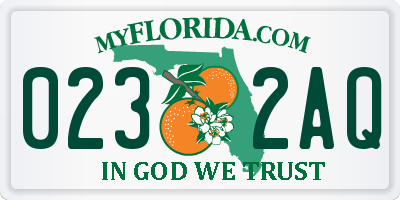FL license plate 0232AQ