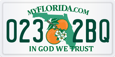 FL license plate 0232BQ