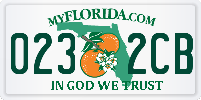 FL license plate 0232CB