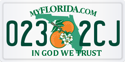 FL license plate 0232CJ
