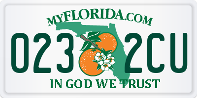 FL license plate 0232CU