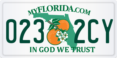 FL license plate 0232CY