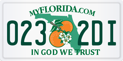 FL license plate 0232DI