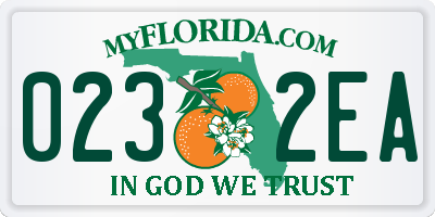 FL license plate 0232EA