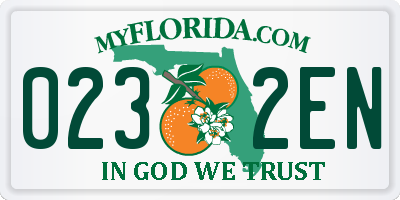 FL license plate 0232EN