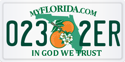 FL license plate 0232ER