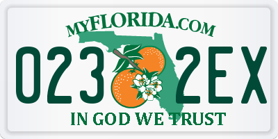 FL license plate 0232EX