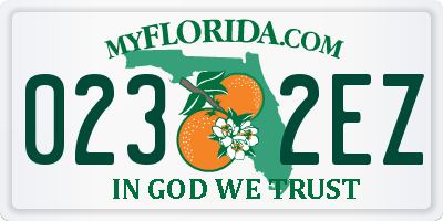 FL license plate 0232EZ