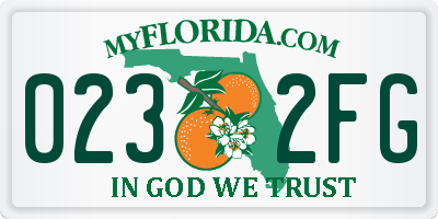 FL license plate 0232FG
