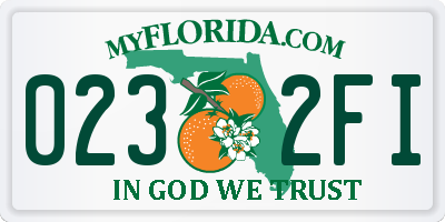 FL license plate 0232FI