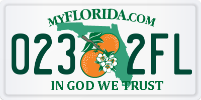 FL license plate 0232FL