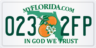 FL license plate 0232FP