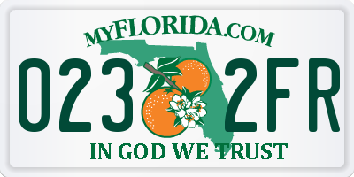 FL license plate 0232FR