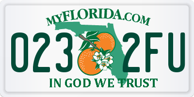 FL license plate 0232FU
