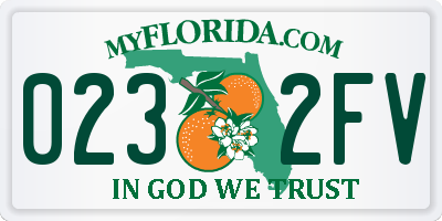 FL license plate 0232FV