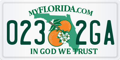 FL license plate 0232GA