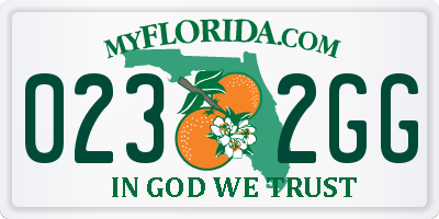 FL license plate 0232GG
