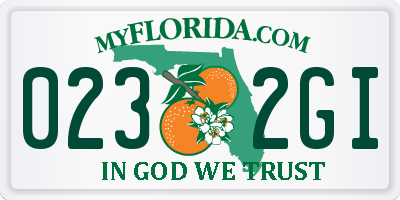 FL license plate 0232GI